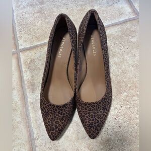 AEROSOLES Brown Leopard Print Heels